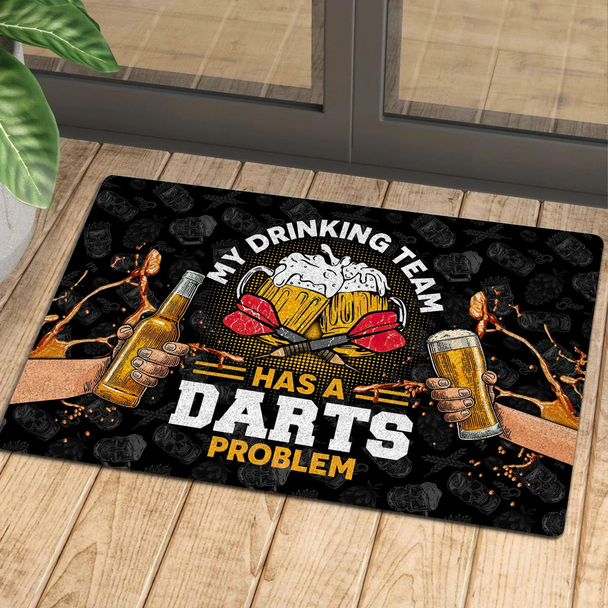 My Drinking Team Has A Darts Problem Doormat Gift For Darts Player ORN0152