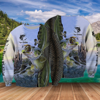 Bass Fishing 3D Full Print Shirts, Unique Design for Anglers, Perfect Gift for Bass Fishing Enthusiasts! FISH0001