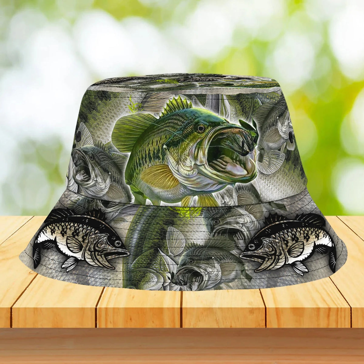 Custom Bucket Hat - Bass Fishing FISH0110