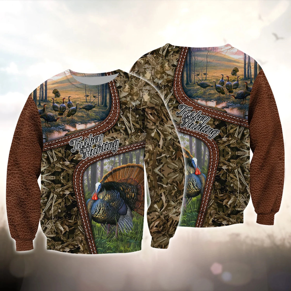Turkey Bird Hunting Animal Hunter Camo Tattoo 3D All Over Printed Shirt HNT0132