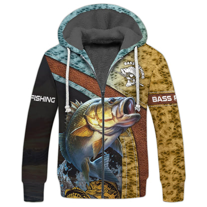 Bass Fishing 3D Hoodie Shirt For Men Hunting Life Hoodie Gifts FISH0072