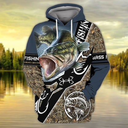 Bass Fishing 3D Shirts For Men and Women Hoodie Tshirt FISH0056