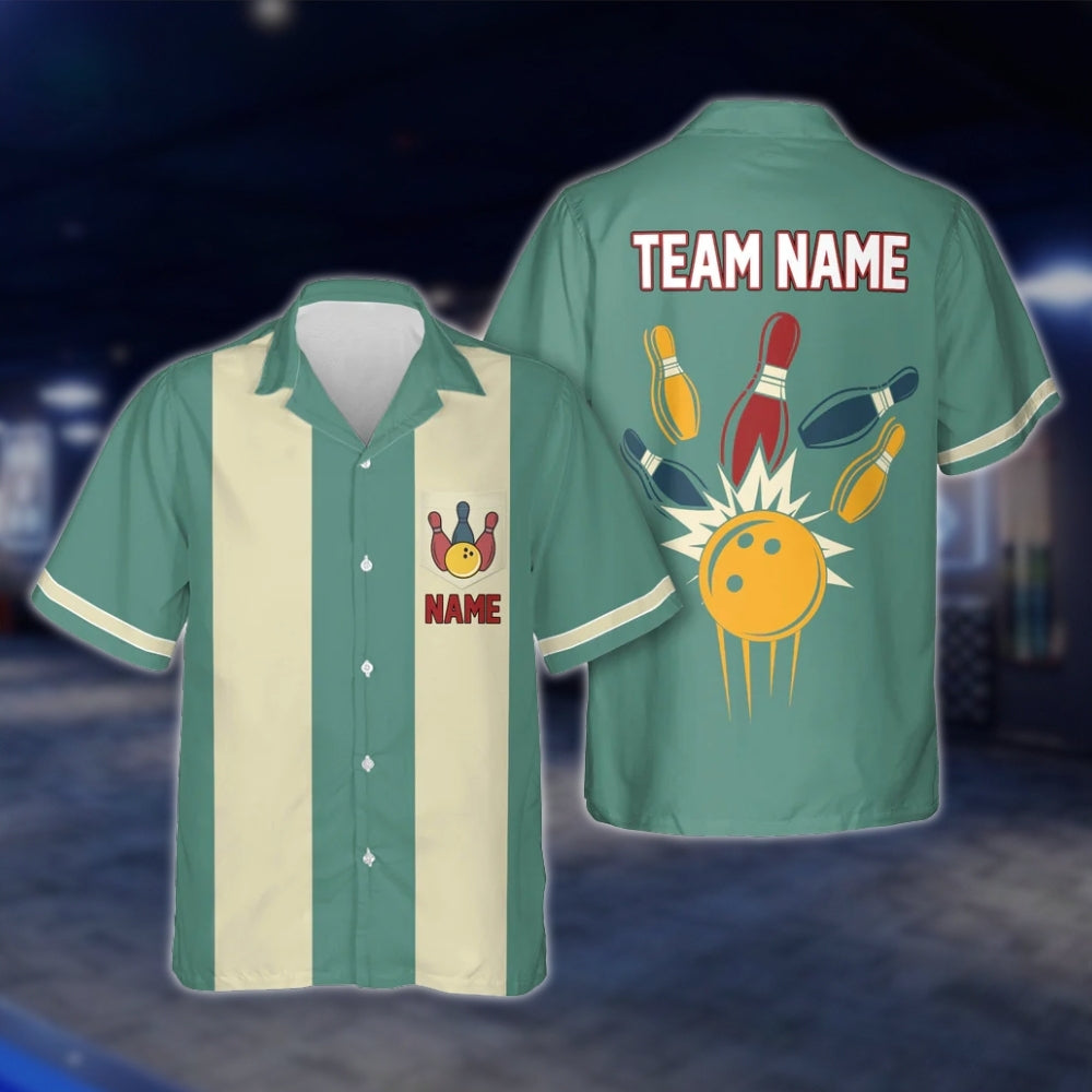 Custom Retro Bowling Hawaiian Shirt For Men Women, Purple Custom Retro Bowling Shirts BE0049 BOW0362