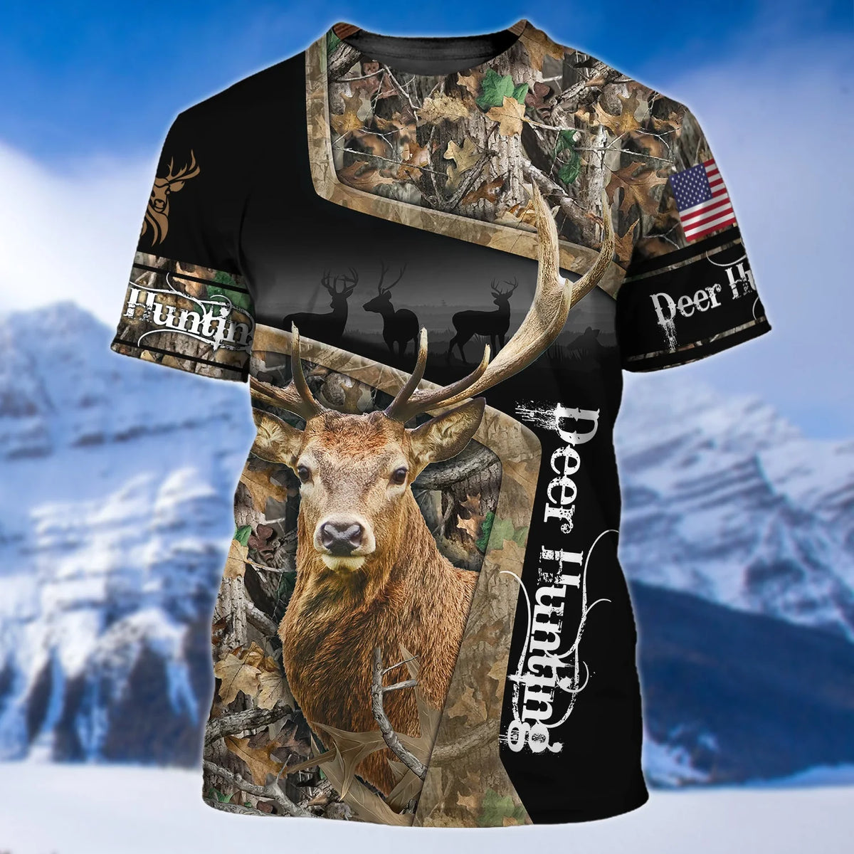 Deer Hunting America Flag 3D Shirts For Men and Women HNT0120