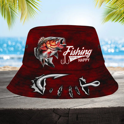 Bass Fishing - Custom Bucket Hat - 198 FISH0250