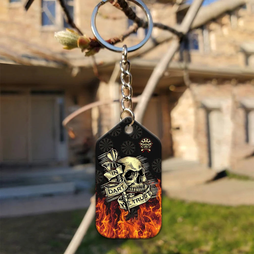 In Dart We Trust Keychain For Darts Player ORN0204