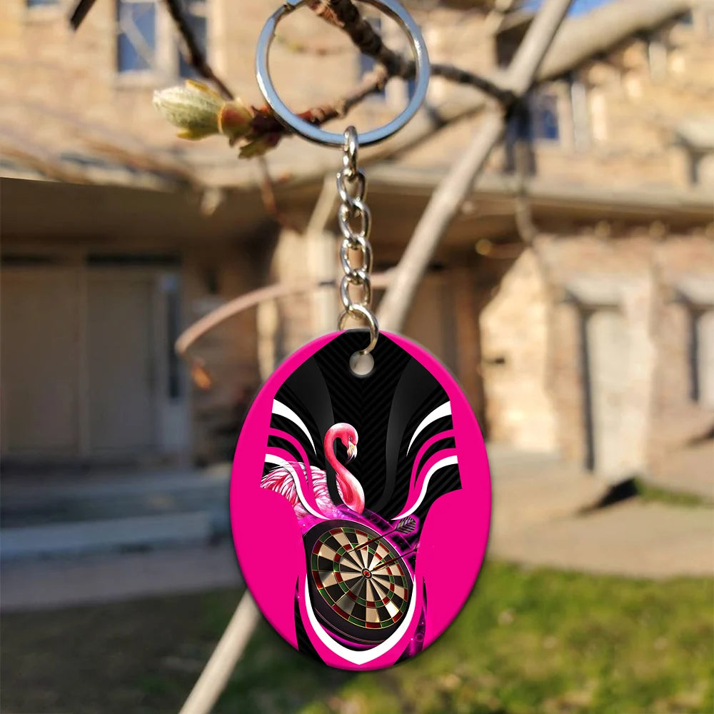 Flamingo Darts Keychain For Darts Team Player ORN0184