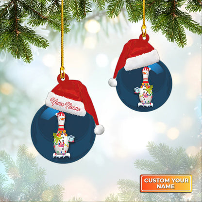 Bowling Christmas Ornament Bowling Keychain Tree Hanger Gift For Bowling Player ORN0096