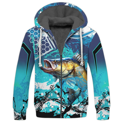 Bass Fishing Blue 3D Hoodie Shirt For Men Hunting Life Hoodie Gifts FISH0068