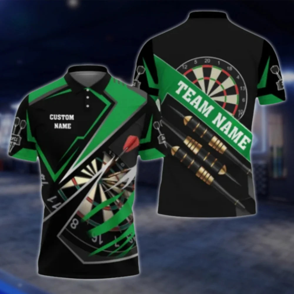Custom Team Black Dart Polo Shirt, Custom Dart Player Shirts DAT0323