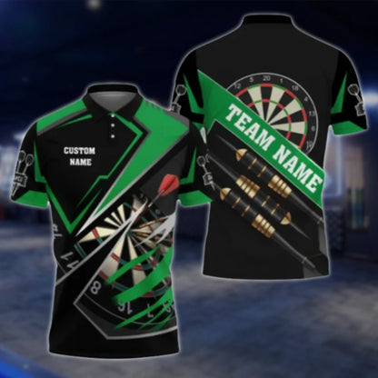 Custom Team Black Dart Polo Shirt, Custom Dart Player Shirts DAT0323