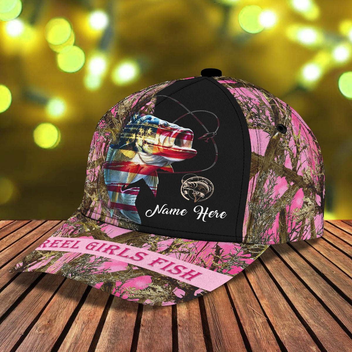 Personalized Classic Cap Reel Fish Girl - QB95 FISH0150