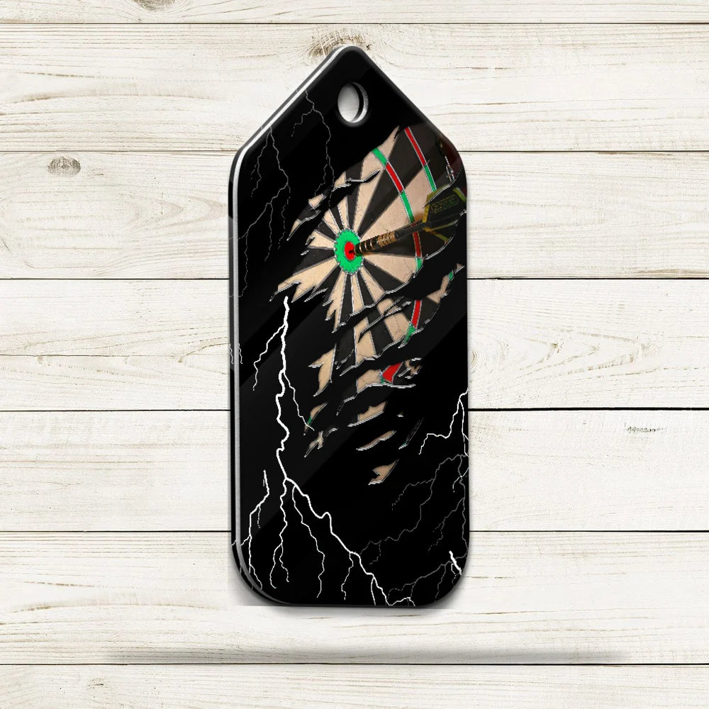 Darts Paint Splash Personalized Name Viking And Darts Keychain For Dart Team Player ORN0174