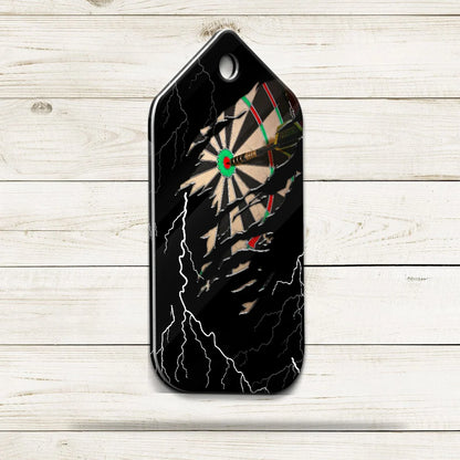 Darts Paint Splash Personalized Name Viking And Darts Keychain For Dart Team Player ORN0174