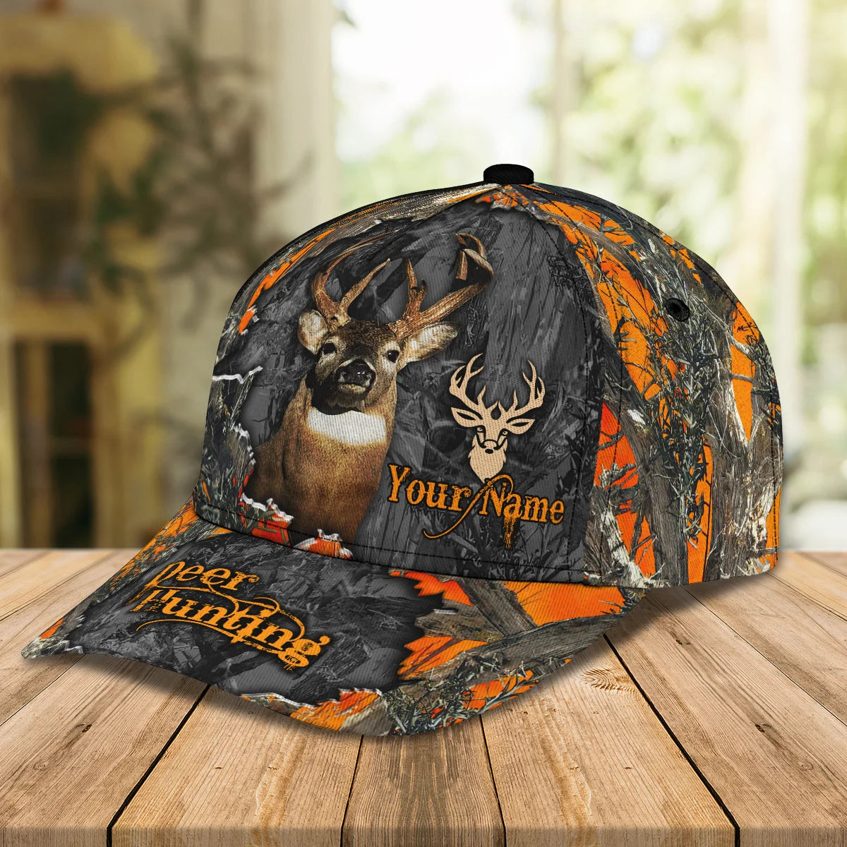 Orange Deer Hunting Camo Classic Cap - Hdmt ORN0102
