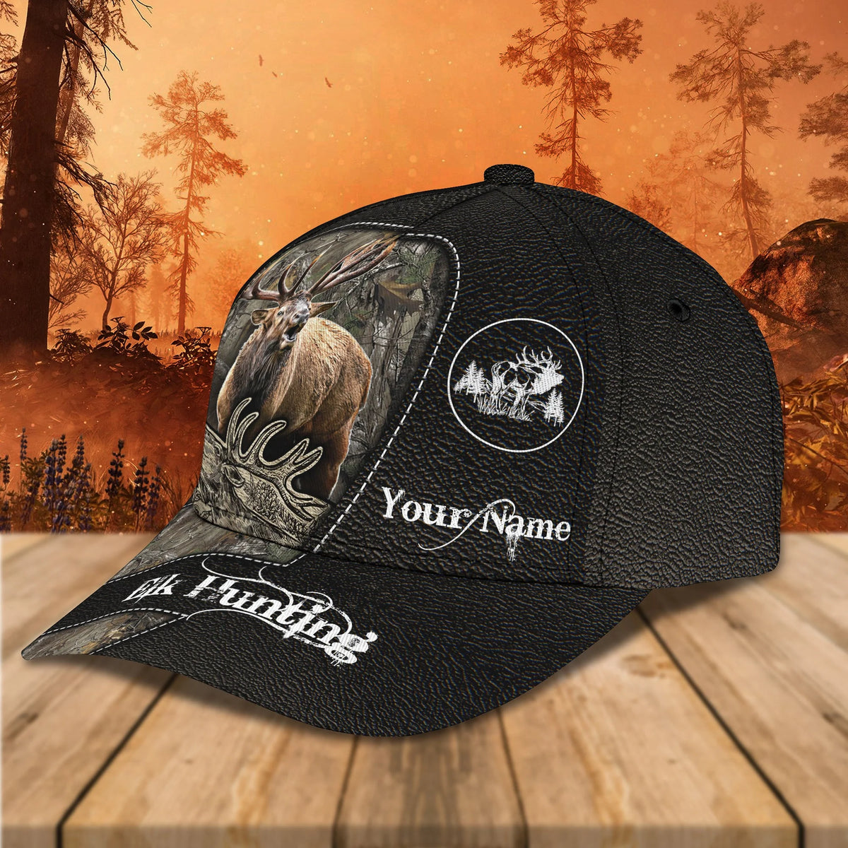 Elk Hunting - Personalized Name Cap - HN95 HNT0258