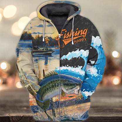 Bass Fishing 3D Full Print Shirts FISH0062