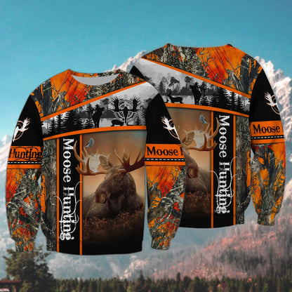 Moose Hunting - 3D Full Print Shirts - 527 HNT0127