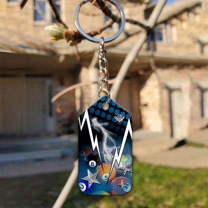 I Know I Play Like An Old Man Try To Keep Up Personalized Name Keychain For Billiard Player ORN0202