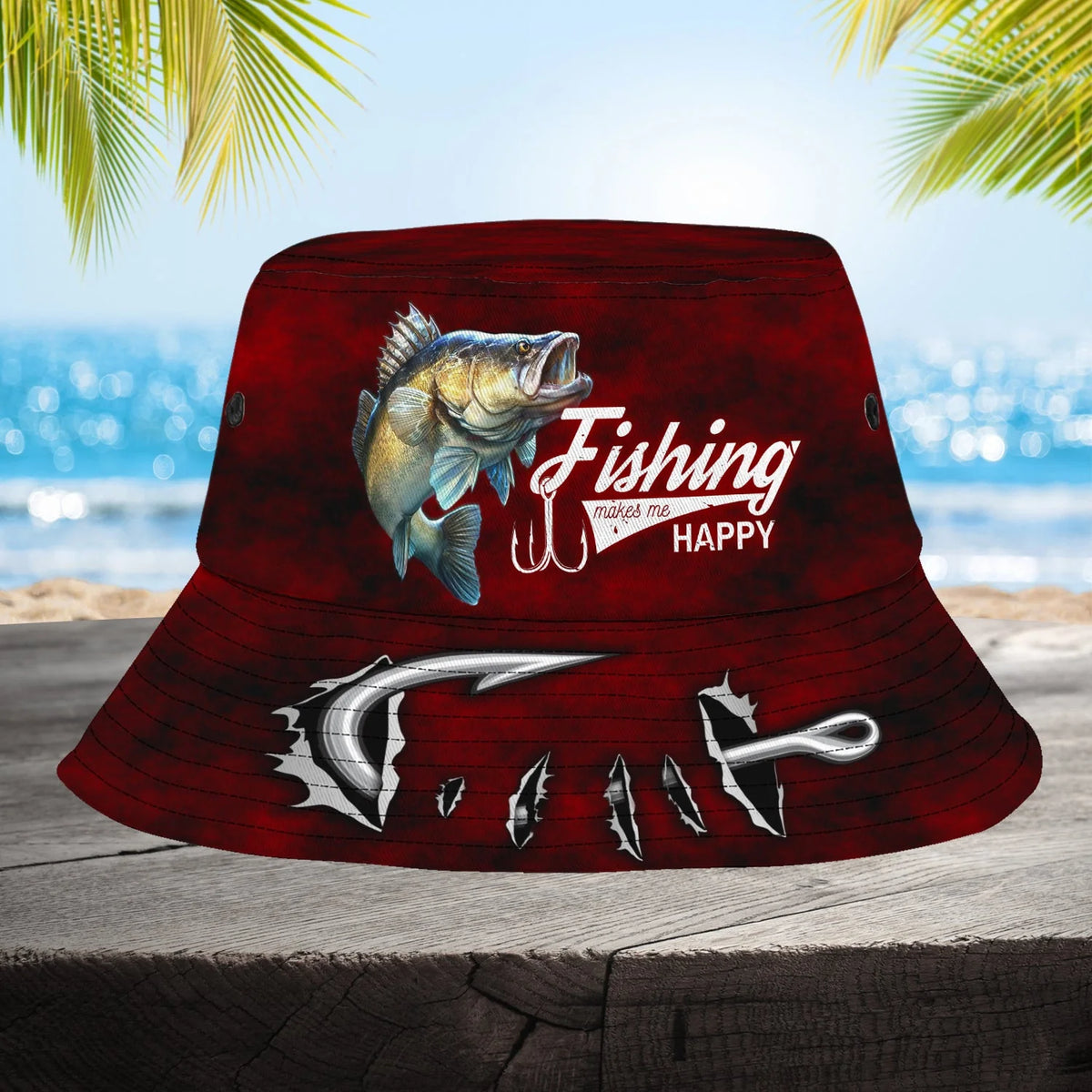 Walleye Fishing - Custom Bucket Hat - Loop - Ntp-205 FISH0239