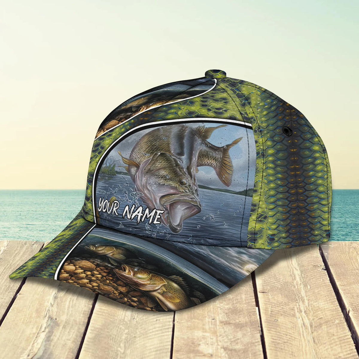 Fishing 01- Personalized Name Cap - Pth98 FISH0163