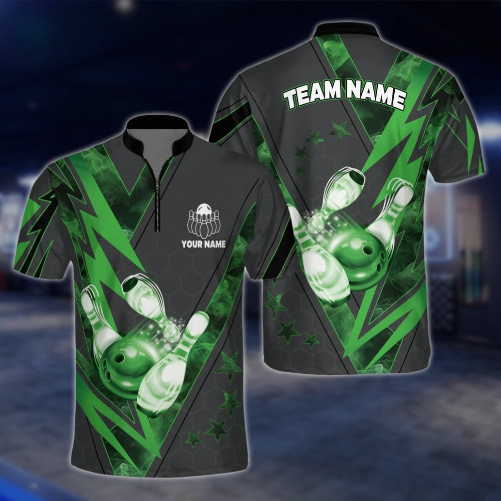 Men's Custom Team Black Red Bowling Jersey, Custom Bowling Shirts For Team BZ0080 BOW0465