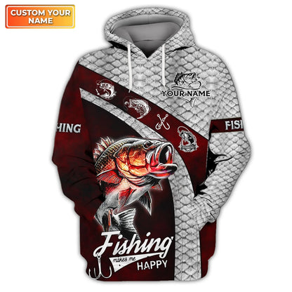 Custom 3D Bass Fishing 3D Full Print Shirts, Unique Design for Anglers, Perfect Gift for Bass Fishing Enthusiasts! FISH0002