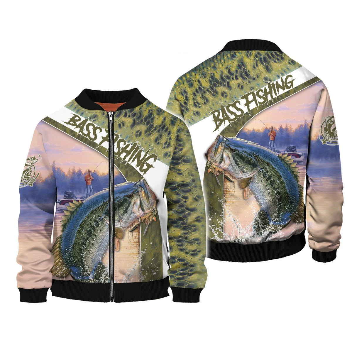 Fishing Shirt Bass Shirts for Men Fish 3D Printed Fishing Hoodie Tshirt FISH0079