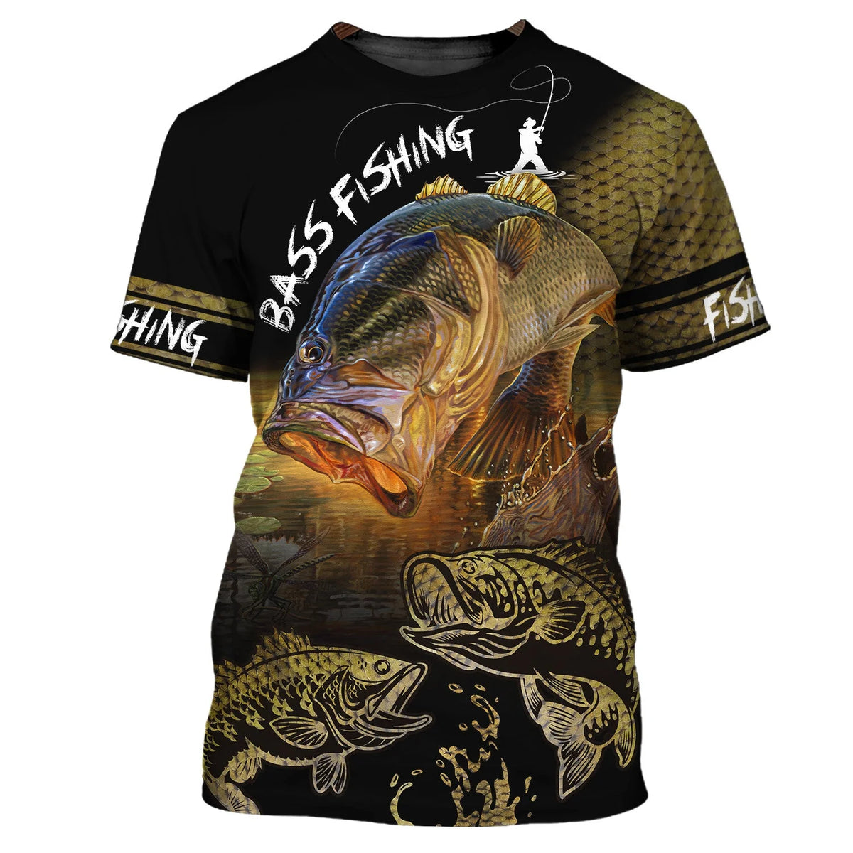 Bass Fishing On Skin 3d Print Fishing Shirt For Men And Women Hoodie Tshirt FISH0077