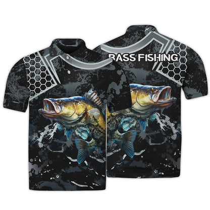 Bass Fishing Black 3D Hoodie Shirt For Men Hunting Life Hoodie Gifts FISH0070