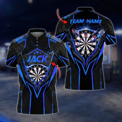 Custom Team Purple Dart Polo Shirt For Men, Custom Dart Shirts DAT0274