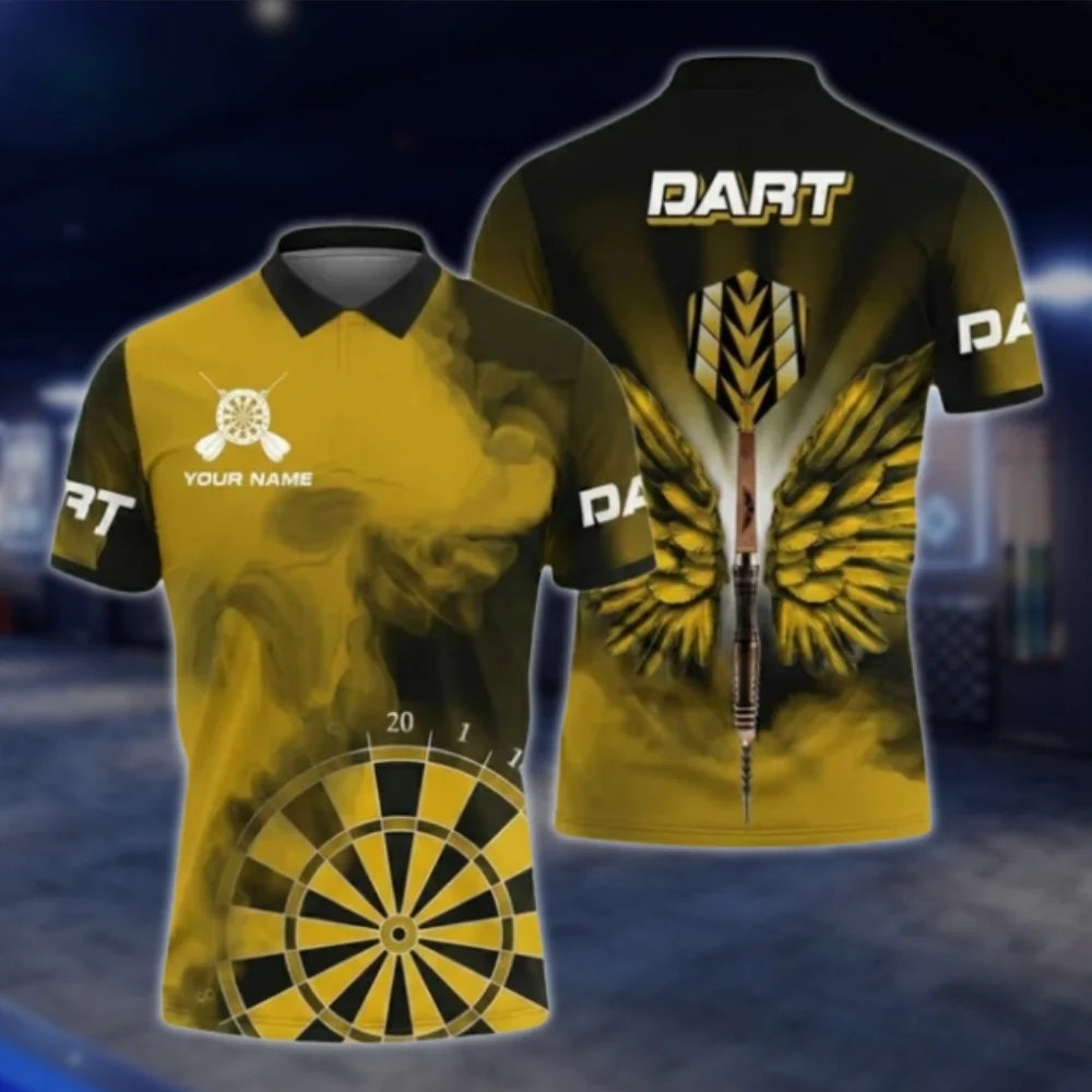 Custom Mens Red Swing Smoke Dart Polo Shirt, Custom Dart Player Shirts DAT0391