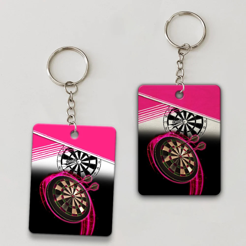 I'm A Darts And Beer Kinda Girl Keychain For Darts Player ORN0196