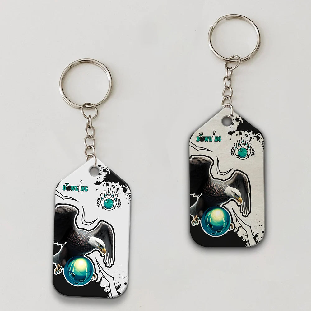 American Eagle Bowling Team Personalized Name 3D Keychain ORN0226
