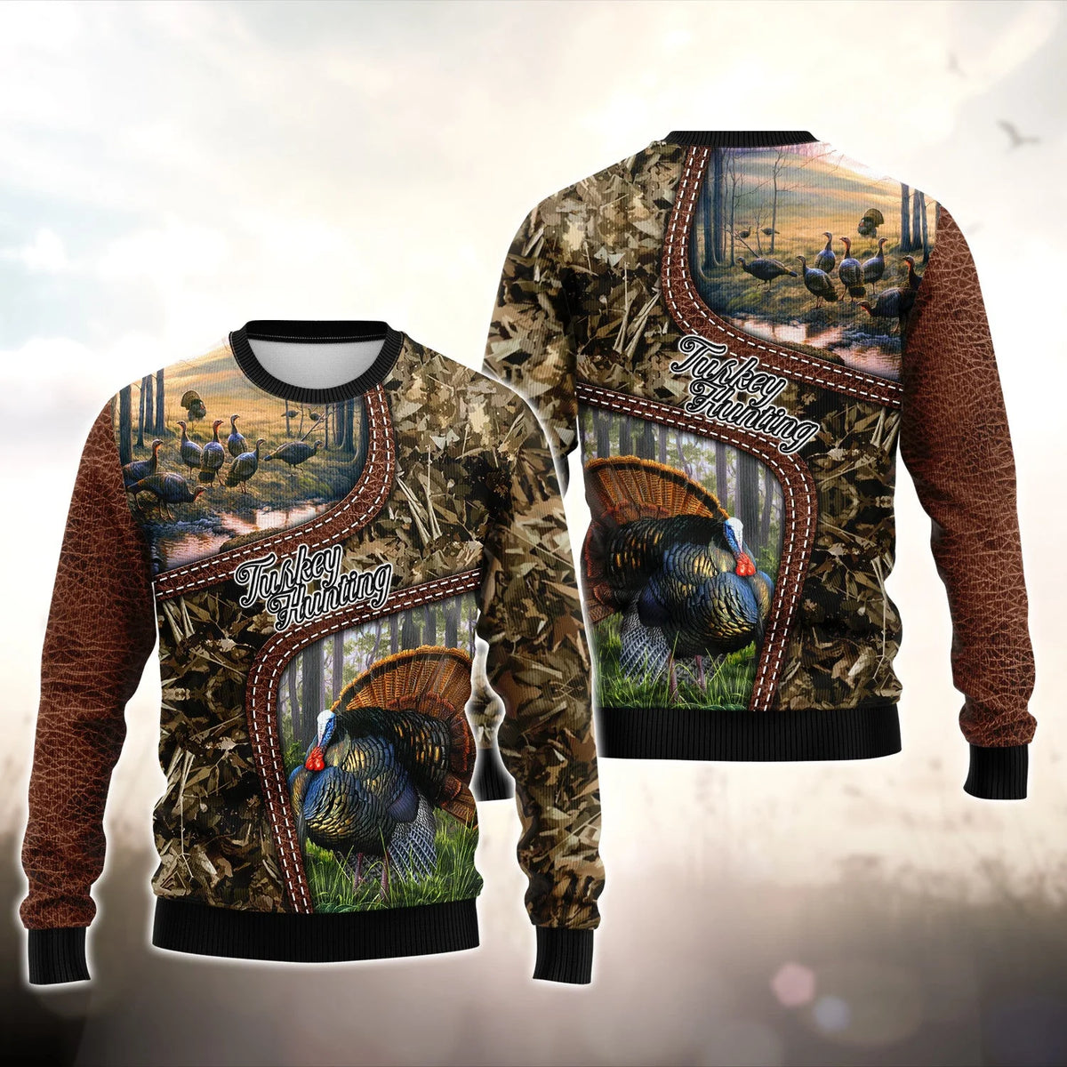 Turkey Bird Hunting Animal Hunter Camo Tattoo 3D All Over Printed Shirt HNT0132