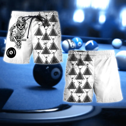 If I Die Bury Me With My Billiards Club Custom Name 3D Short Sleeve T-Shirt Men's Board Shorts ORN0296
