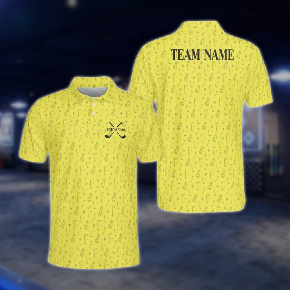 Personalized Green Golf Team Polo Shirt For Men, Custom Golf Shirts GOF0069