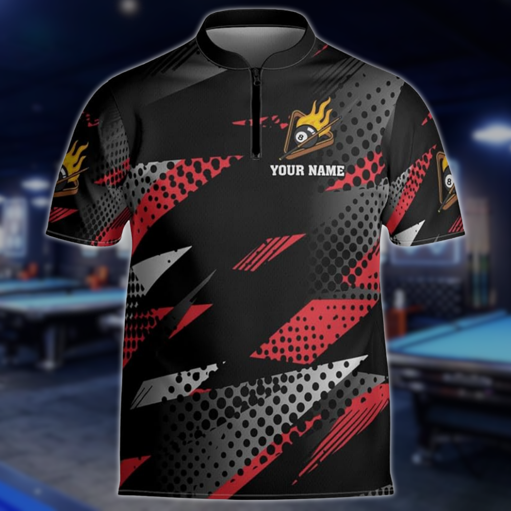 Custom Billiard Team Jersey For Mens, Custom Black And Cyan Pool Billiard Shirts BLD0237