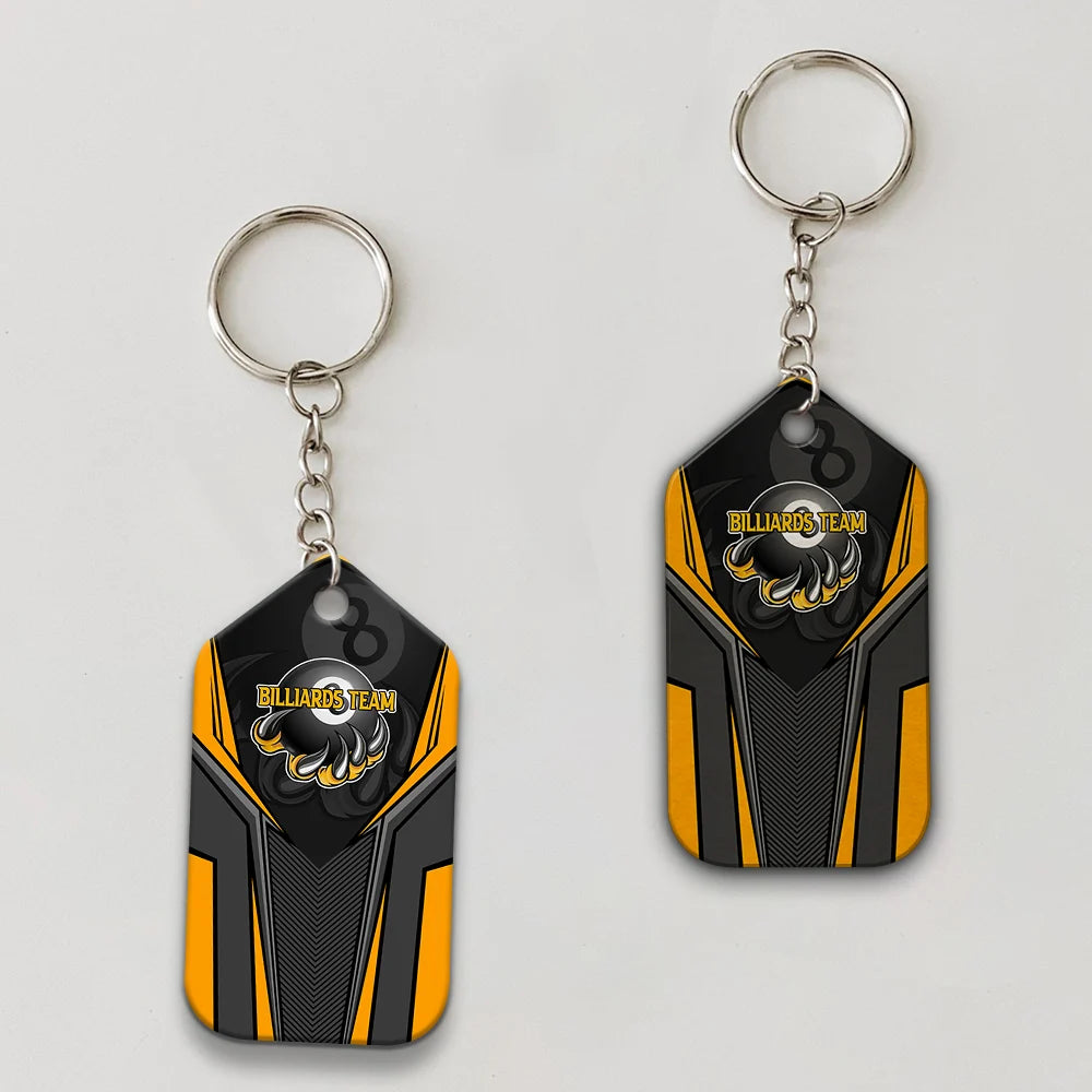 Eagle Billiards Teams 8 Ball Personalized Name Keychain Gift For Billiard Players ORN0206