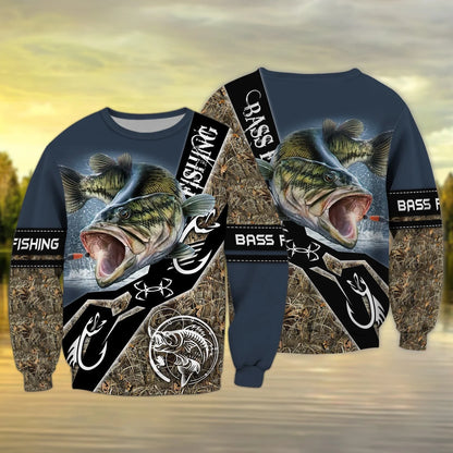 Bass Fishing 3D Shirts For Men and Women Hoodie Tshirt FISH0056
