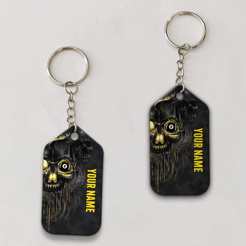 Pool Shut Up And Shoot Personalized Name 3D Keychain Gift For Billiard Players ORN0203