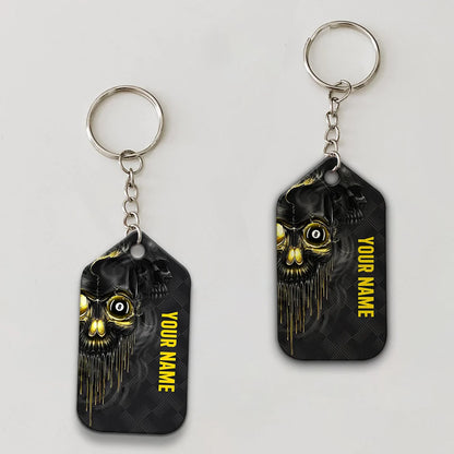 Pool Shut Up And Shoot Personalized Name 3D Keychain Gift For Billiard Players ORN0203