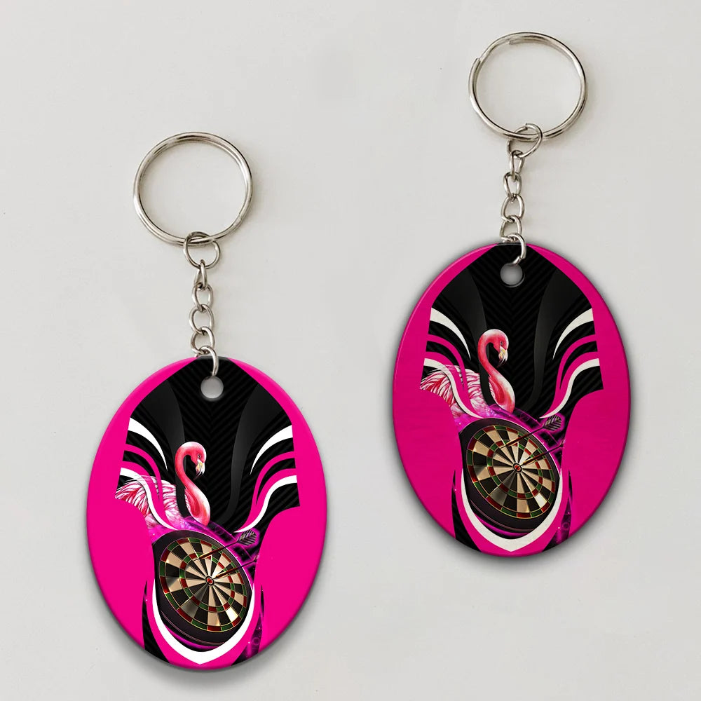 Flamingo Darts Keychain For Darts Team Player ORN0184