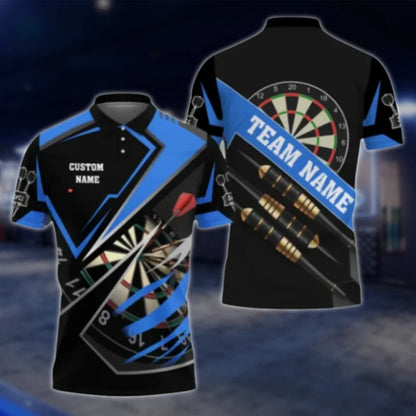 Custom Team Black Dart Polo Shirt, Custom Dart Player Shirts DAT0323