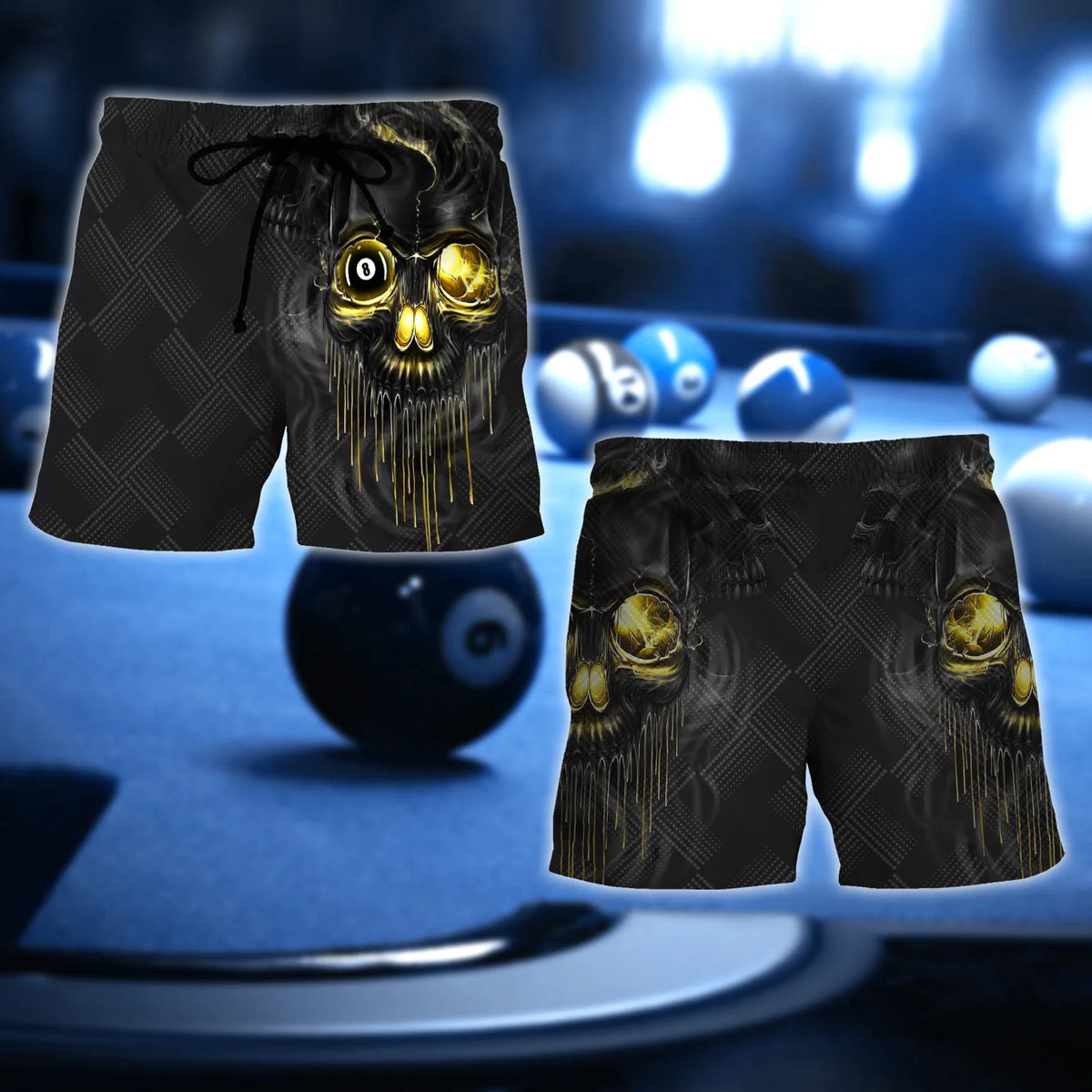 Pool Shut Up And Shoot Custom Name 3D Short Sleeve T-Shirt Men's Board Shorts ORN0274