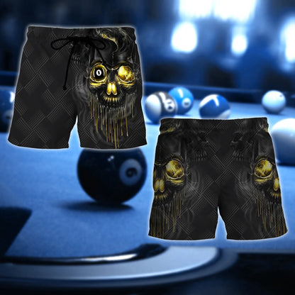 Pool Shut Up And Shoot Custom Name 3D Short Sleeve T-Shirt Men's Board Shorts ORN0274