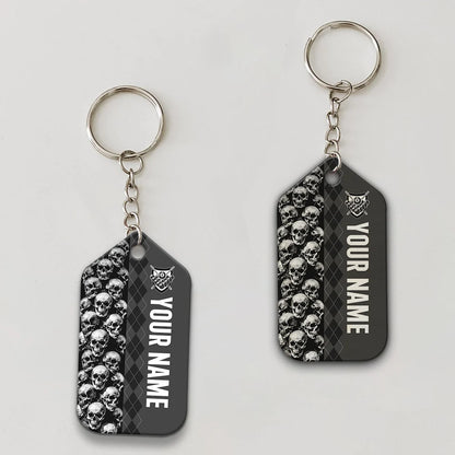 Billiard I Beat People With A Stick Personalized Name Keychain For Billiard Players ORN0245