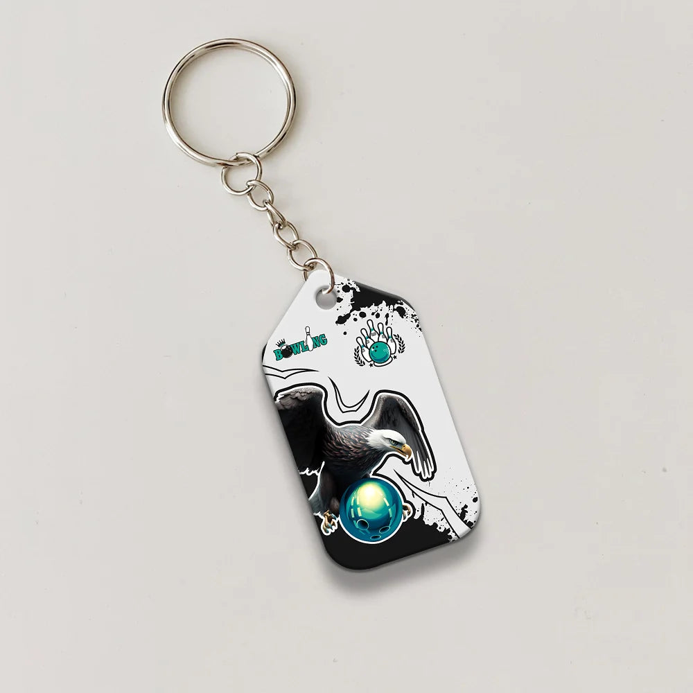 American Eagle Bowling Team Personalized Name 3D Keychain ORN0226