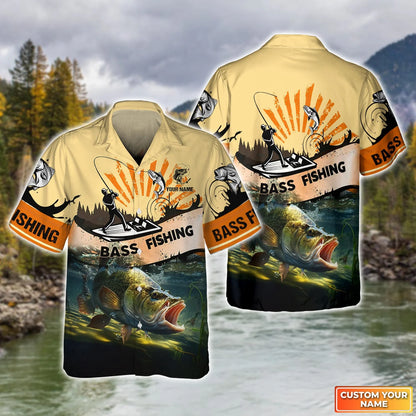 Bass Fishing Personalized Name 3D Full Print Shirts 08 FISH0064