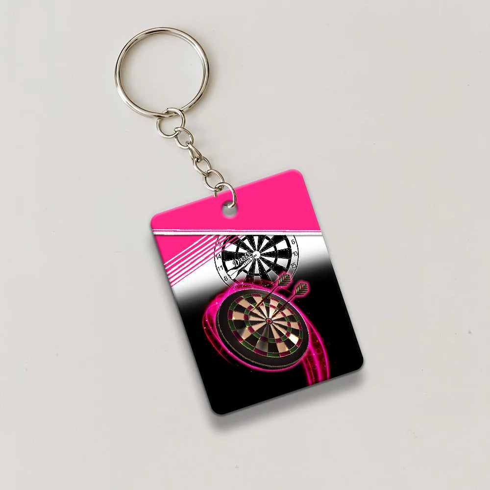 I'm A Darts And Beer Kinda Girl Keychain For Darts Player ORN0196